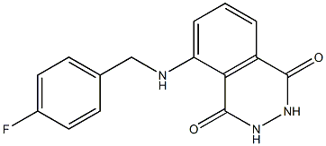 5-{[(4-fluorophenyl)methyl]amino}-1,2,3,4-tetrahydrophthalazine-1,4-dione Struktur