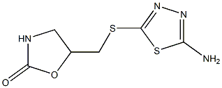 5-{[(5-amino-1,3,4-thiadiazol-2-yl)sulfanyl]methyl}-1,3-oxazolidin-2-one Structure