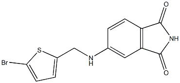 5-{[(5-bromothiophen-2-yl)methyl]amino}-2,3-dihydro-1H-isoindole-1,3-dione,,结构式