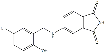  5-{[(5-chloro-2-hydroxyphenyl)methyl]amino}-2,3-dihydro-1H-isoindole-1,3-dione