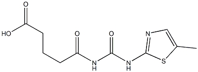 5-{[(5-methyl-1,3-thiazol-2-yl)carbamoyl]amino}-5-oxopentanoic acid Struktur