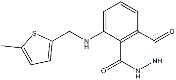 5-{[(5-methylthiophen-2-yl)methyl]amino}-1,2,3,4-tetrahydrophthalazine-1,4-dione,,结构式
