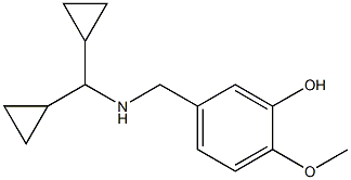 5-{[(dicyclopropylmethyl)amino]methyl}-2-methoxyphenol Struktur
