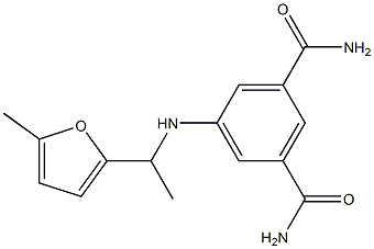 5-{[1-(5-methylfuran-2-yl)ethyl]amino}benzene-1,3-dicarboxamide,,结构式