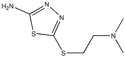 5-{[2-(dimethylamino)ethyl]sulfanyl}-1,3,4-thiadiazol-2-amine,,结构式