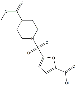 5-{[4-(methoxycarbonyl)piperidine-1-]sulfonyl}furan-2-carboxylic acid