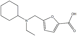 5-{[cyclohexyl(ethyl)amino]methyl}furan-2-carboxylic acid,,结构式