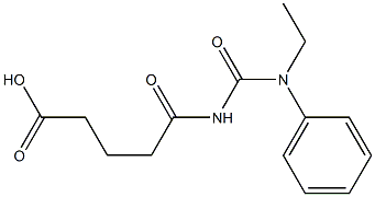 5-{[ethyl(phenyl)carbamoyl]amino}-5-oxopentanoic acid 化学構造式