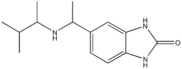 5-{1-[(3-methylbutan-2-yl)amino]ethyl}-2,3-dihydro-1H-1,3-benzodiazol-2-one Struktur