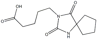 5-{2,4-dioxo-1,3-diazaspiro[4.4]nonan-3-yl}pentanoic acid,,结构式