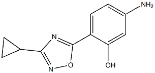 5-amino-2-(3-cyclopropyl-1,2,4-oxadiazol-5-yl)phenol Structure