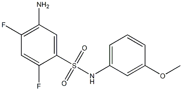 5-amino-2,4-difluoro-N-(3-methoxyphenyl)benzene-1-sulfonamide,,结构式