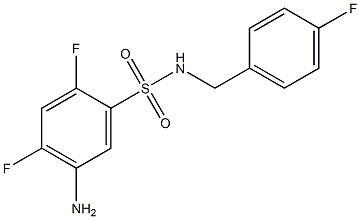 5-amino-2,4-difluoro-N-[(4-fluorophenyl)methyl]benzene-1-sulfonamide Structure