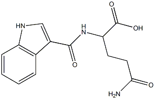 5-amino-2-[(1H-indol-3-ylcarbonyl)amino]-5-oxopentanoic acid,,结构式