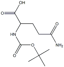 5-amino-2-[(tert-butoxycarbonyl)amino]-5-oxopentanoic acid,,结构式