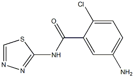 5-amino-2-chloro-N-(1,3,4-thiadiazol-2-yl)benzamide,,结构式