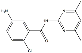 5-amino-2-chloro-N-(4,6-dimethylpyrimidin-2-yl)benzamide,,结构式