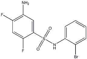 5-amino-N-(2-bromophenyl)-2,4-difluorobenzene-1-sulfonamide,,结构式