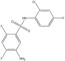 5-amino-N-(2-chloro-4-fluorophenyl)-2,4-difluorobenzene-1-sulfonamide,,结构式