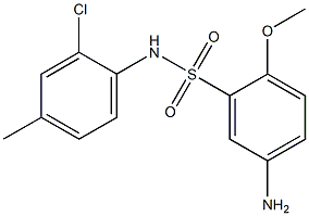 5-amino-N-(2-chloro-4-methylphenyl)-2-methoxybenzene-1-sulfonamide Struktur