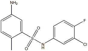  5-amino-N-(3-chloro-4-fluorophenyl)-2-methylbenzene-1-sulfonamide