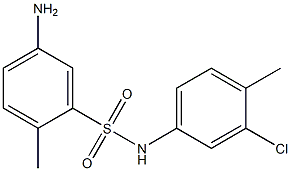 5-amino-N-(3-chloro-4-methylphenyl)-2-methylbenzene-1-sulfonamide 结构式