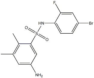 5-amino-N-(4-bromo-2-fluorophenyl)-2,3-dimethylbenzene-1-sulfonamide Structure