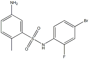 5-amino-N-(4-bromo-2-fluorophenyl)-2-methylbenzene-1-sulfonamide,,结构式