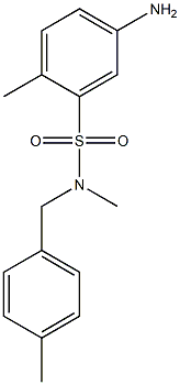 5-amino-N,2-dimethyl-N-[(4-methylphenyl)methyl]benzene-1-sulfonamide Structure