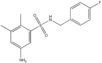 5-amino-N-[(4-fluorophenyl)methyl]-2,3-dimethylbenzene-1-sulfonamide 结构式