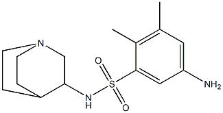 5-amino-N-{1-azabicyclo[2.2.2]octan-3-yl}-2,3-dimethylbenzene-1-sulfonamide,,结构式