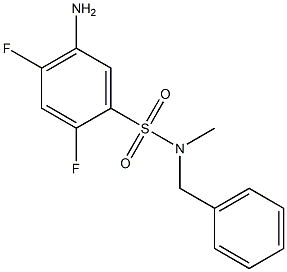 5-amino-N-benzyl-2,4-difluoro-N-methylbenzene-1-sulfonamide 化学構造式