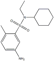 5-amino-N-cyclohexyl-N-ethyl-2-methylbenzene-1-sulfonamide,,结构式