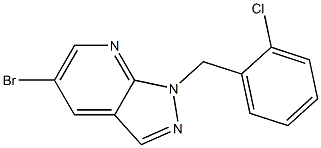 5-bromo-1-(2-chlorobenzyl)-1H-pyrazolo[3,4-b]pyridine,,结构式