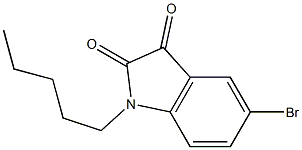 5-bromo-1-pentyl-2,3-dihydro-1H-indole-2,3-dione,,结构式