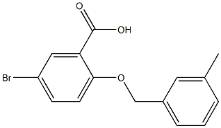 5-bromo-2-[(3-methylphenyl)methoxy]benzoic acid 化学構造式