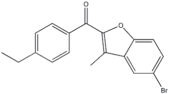 5-bromo-2-[(4-ethylphenyl)carbonyl]-3-methyl-1-benzofuran Structure