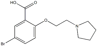 5-bromo-2-[2-(pyrrolidin-1-yl)ethoxy]benzoic acid Structure