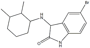 5-bromo-3-[(2,3-dimethylcyclohexyl)amino]-2,3-dihydro-1H-indol-2-one Struktur