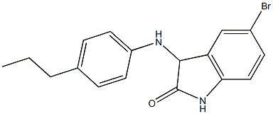 5-bromo-3-[(4-propylphenyl)amino]-2,3-dihydro-1H-indol-2-one Struktur