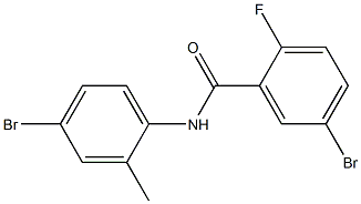 5-bromo-N-(4-bromo-2-methylphenyl)-2-fluorobenzamide 结构式