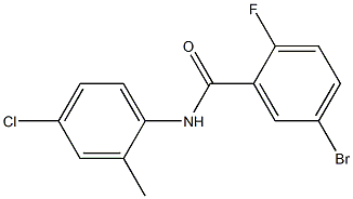 5-bromo-N-(4-chloro-2-methylphenyl)-2-fluorobenzamide,,结构式