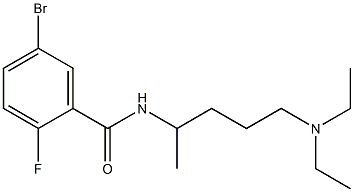 5-bromo-N-[5-(diethylamino)pentan-2-yl]-2-fluorobenzamide,,结构式