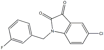 5-chloro-1-[(3-fluorophenyl)methyl]-2,3-dihydro-1H-indole-2,3-dione Structure