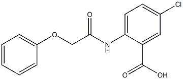 5-クロロ-2-(2-フェノキシアセトアミド)安息香酸 化学構造式