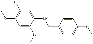 5-chloro-2,4-dimethoxy-N-[(4-methoxyphenyl)methyl]aniline Struktur