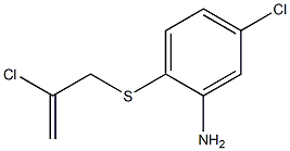 5-chloro-2-[(2-chloroprop-2-en-1-yl)sulfanyl]aniline,,结构式