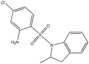5-chloro-2-[(2-methyl-2,3-dihydro-1H-indole-1-)sulfonyl]aniline Struktur