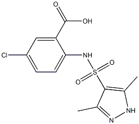 5-chloro-2-[(3,5-dimethyl-1H-pyrazole-4-)sulfonamido]benzoic acid