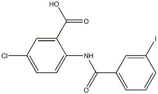 5-chloro-2-[(3-iodobenzene)amido]benzoic acid Structure